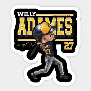 Willy Adames Milwaukee Cartoon Sticker